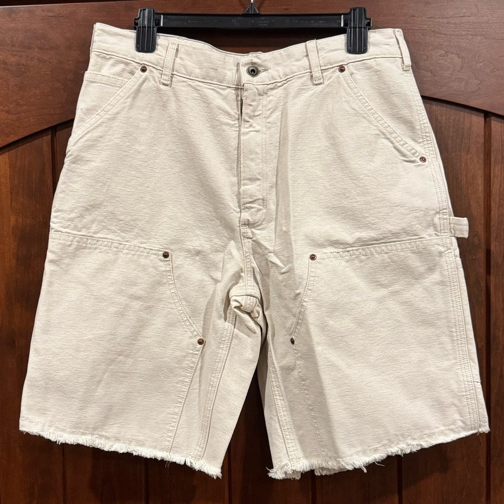NWOT Men’s Maison Margiela Distressed Denim Carpenter Shorts